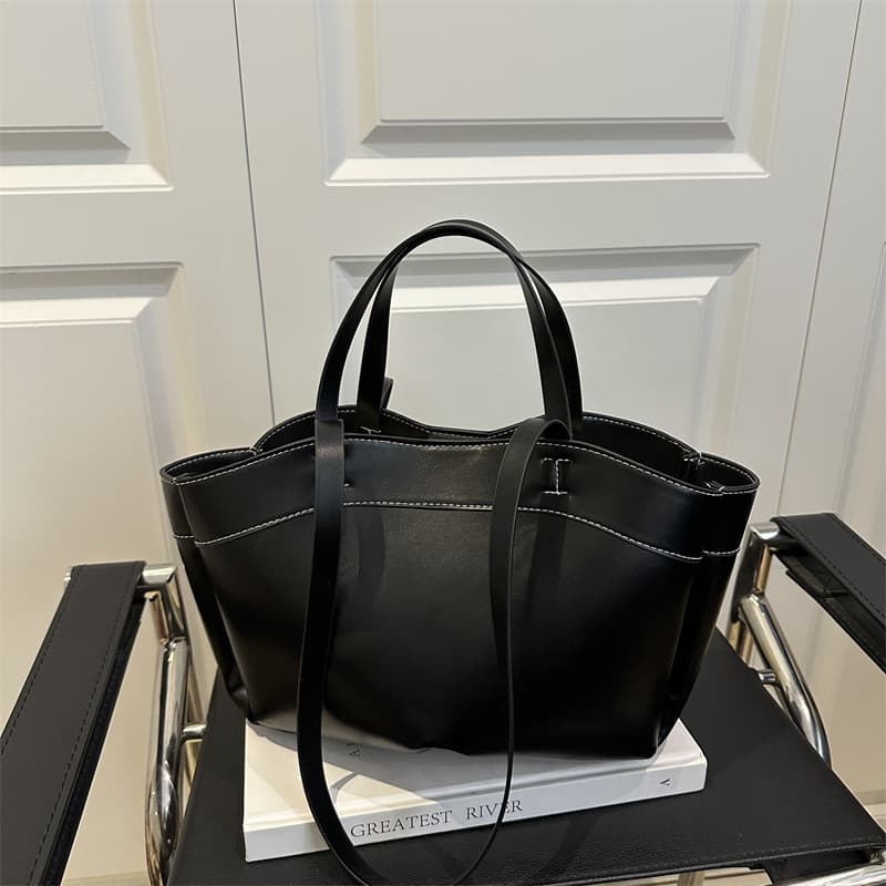 Women's Shoulder Handheld Tote Bag 2025 Summer New Fashion Large Capacity Brown Commuting Child-Mother Bag Shopping Bag