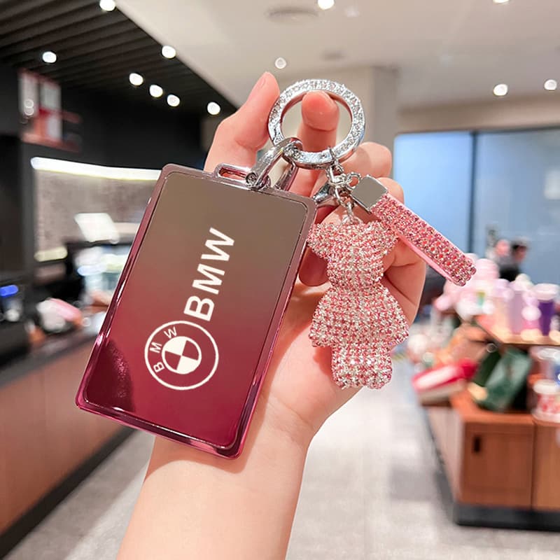 Suitable for BMW card key case new 5 series 7 series high-end X5X7 shell NFC car key bag 535le female buckle