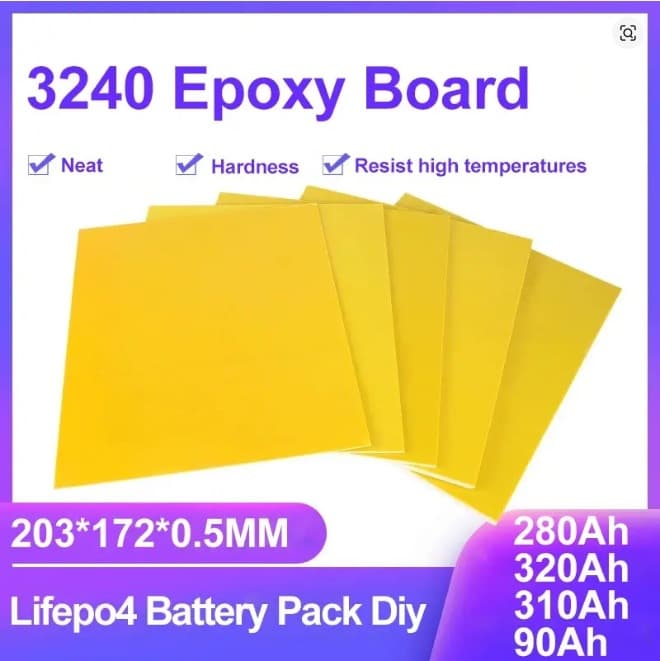 Cross-border 3240 yellow epoxy board, G10 board, lithium battery insulation, high-temperature resistant processing, engraved distribution box insulation board.
