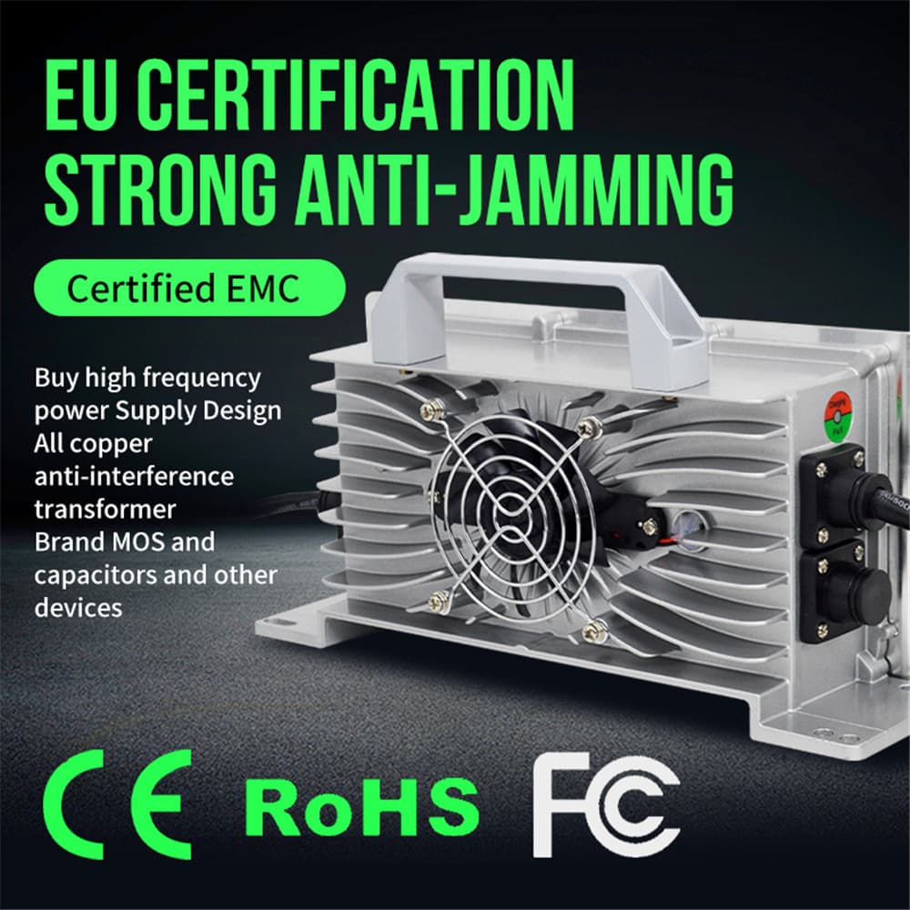 6072V High-Power Waterproof Lithium Battery Charger
Smart Fast Charger for RVs and Forklifts
