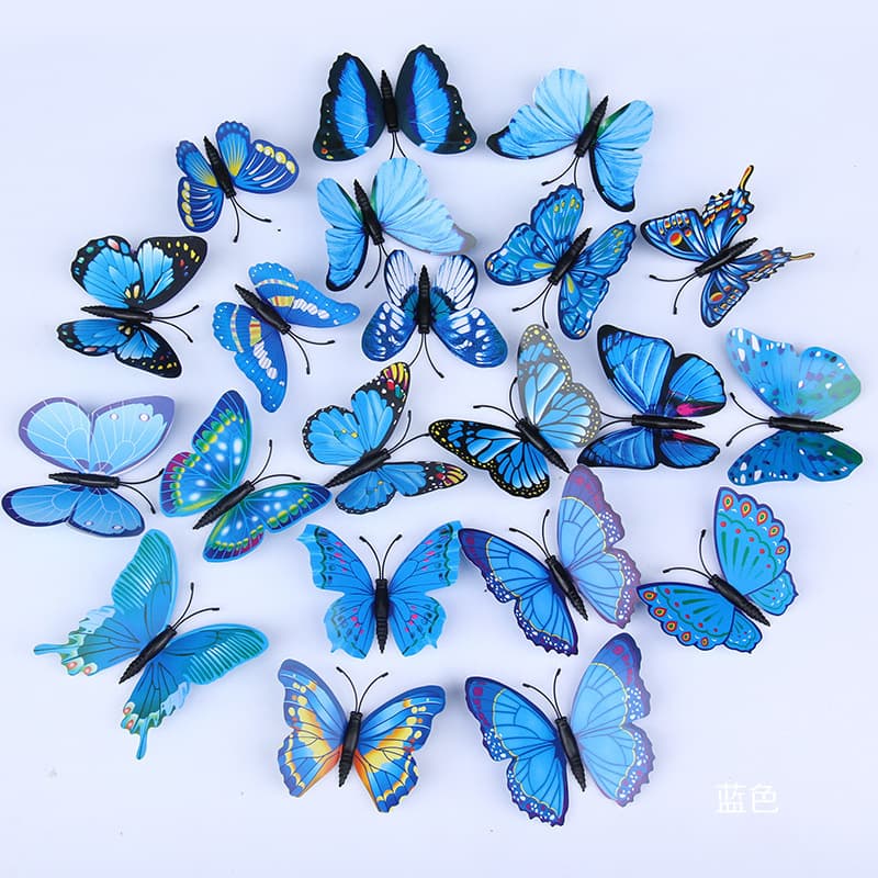 Single-layer PVC Simulated Butterfly Decoration Creative Home Gardening Classroom Decoration Bionic Butterfly Birthday Scene Setup
