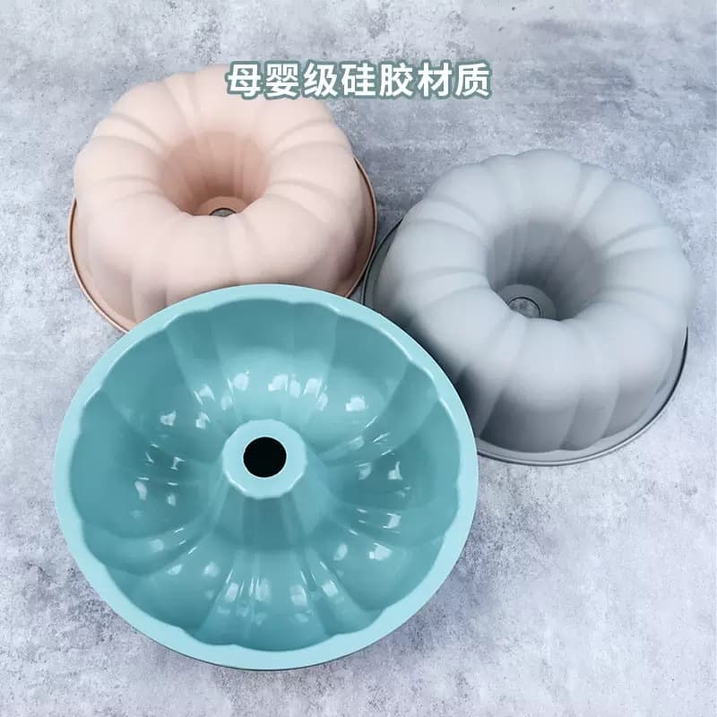 In Stock Cross-border Silicone Pumpkin Shape Cake Mold Household Round Thickened Toast Chiffon DIY Baking Tool