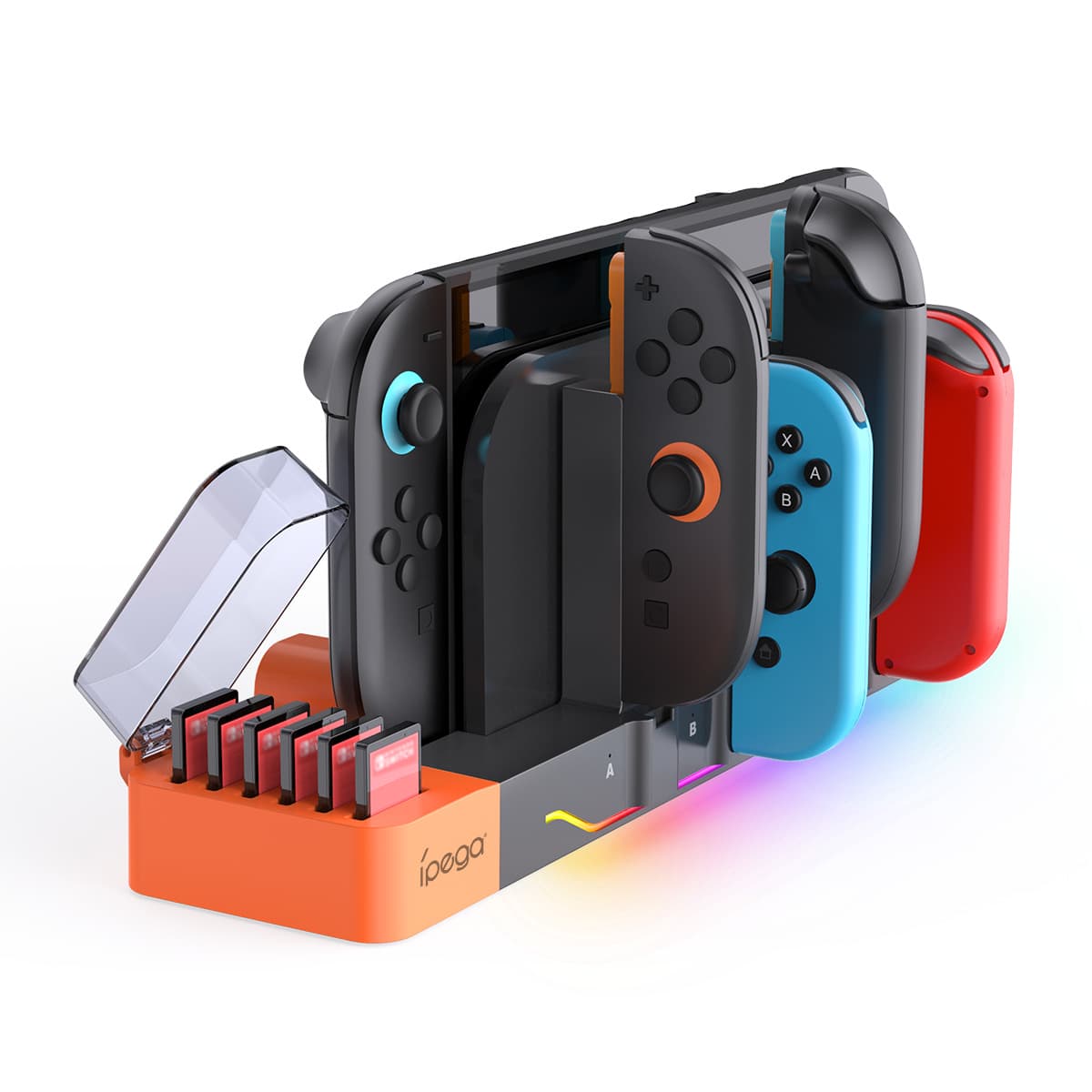 Switch 2 host base charger NS1/2 small handle universal charging base 8-in-1 charging base with RGB color