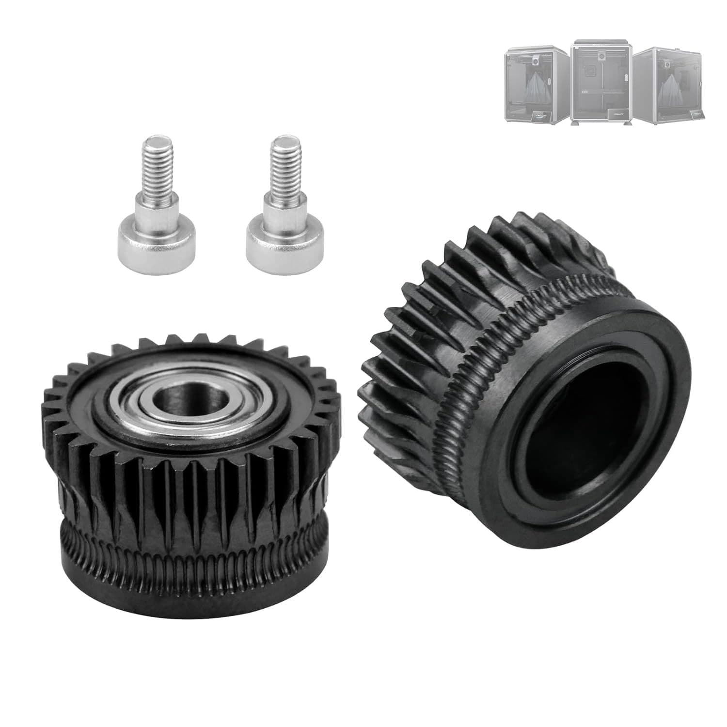 Creality 3D Printer Parts K1/K1C/Ender3 V3 Upgrade 3.0 Hardened Steel Dual Gear Extruder Kit