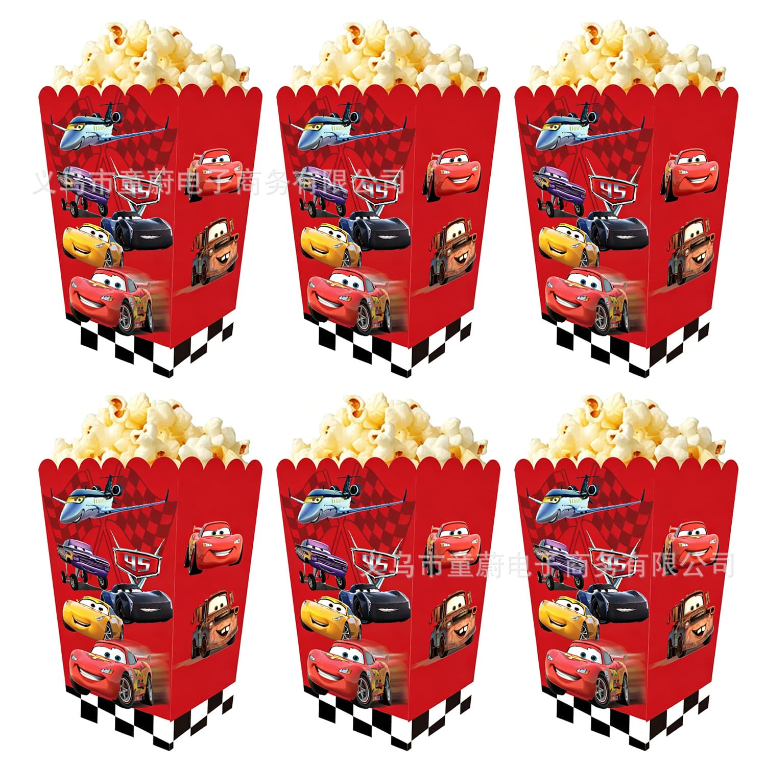 Cars Movie Party Popcorn Box Candy Box Kids Birthday Snack Packaging Box Party Table Decoration