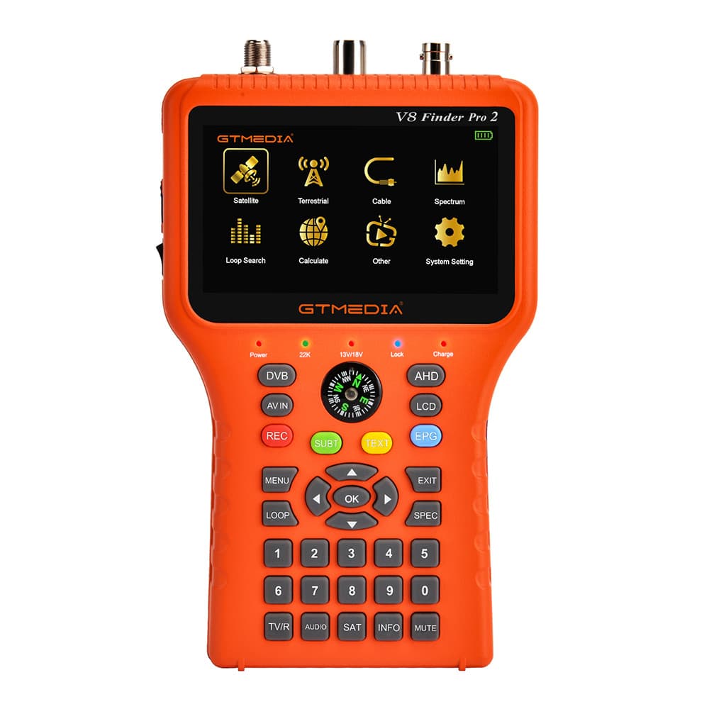 GTMEDIA V8 Finder Pro2 Satellite Finder, DVB-S2/T2/C H.264