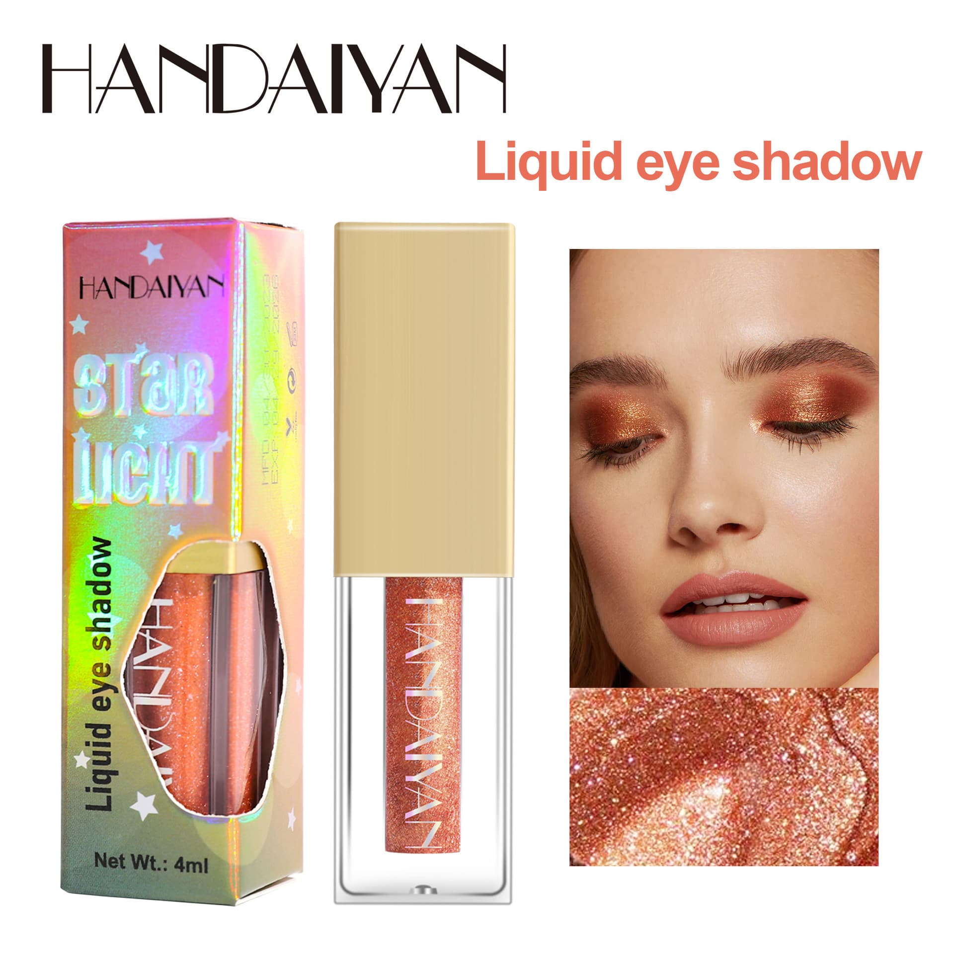 handaiyan Han Daiyan cross-border pearlescent liquid eye shadow stage makeup series shiny eye shadow liquid wholesale