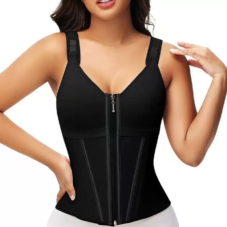 Cross-border Best-selling Shapewear Enhanced Version Breathable Tight Corset for Women Outer Wear Waist Cincher with Bra Shapewear Top