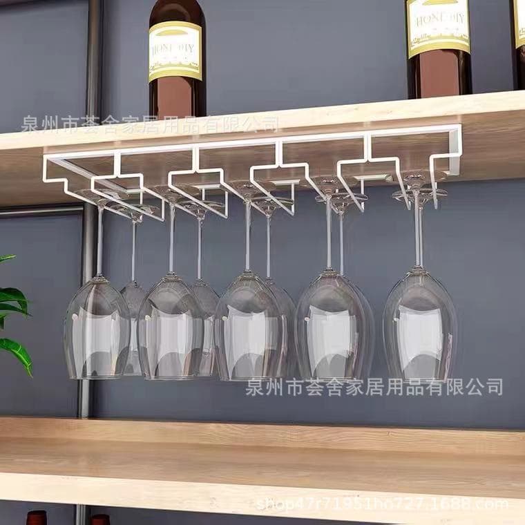 Factory direct metal hanging wine rack, bar-use overhead rack, countertop suspended bottle holder