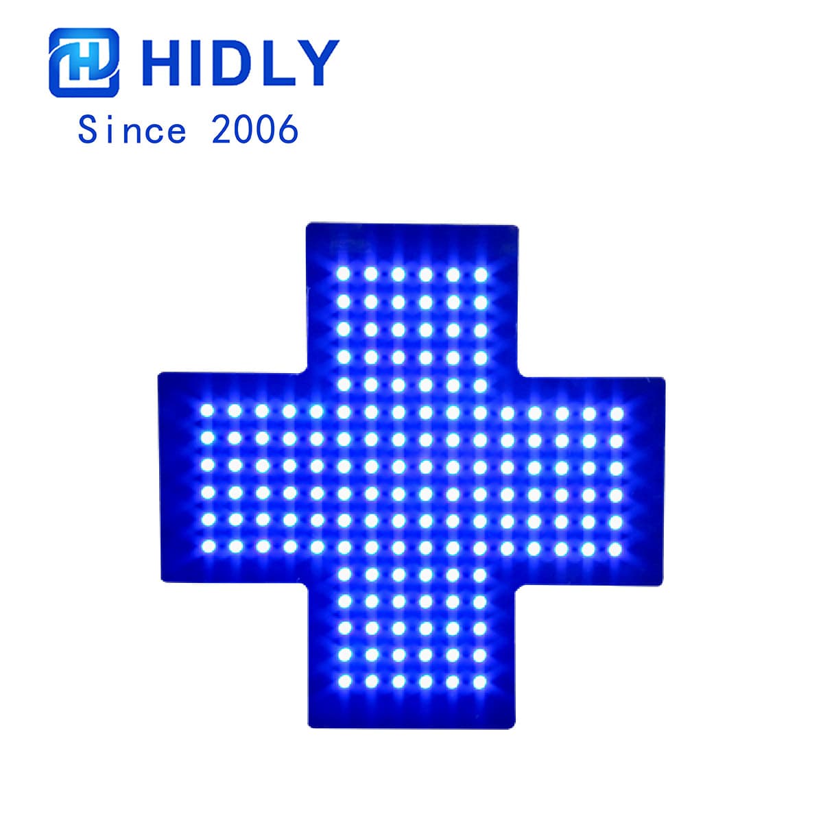 Pharmacy indicator manufacturer - Monochrome green/blue LED cross signs