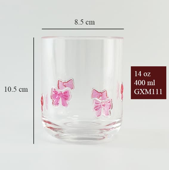 Cross-border Pink Bow Acrylic Goblet KTV Bar Thickened Plastic Champagne Glass Beverage Juice Water Cup