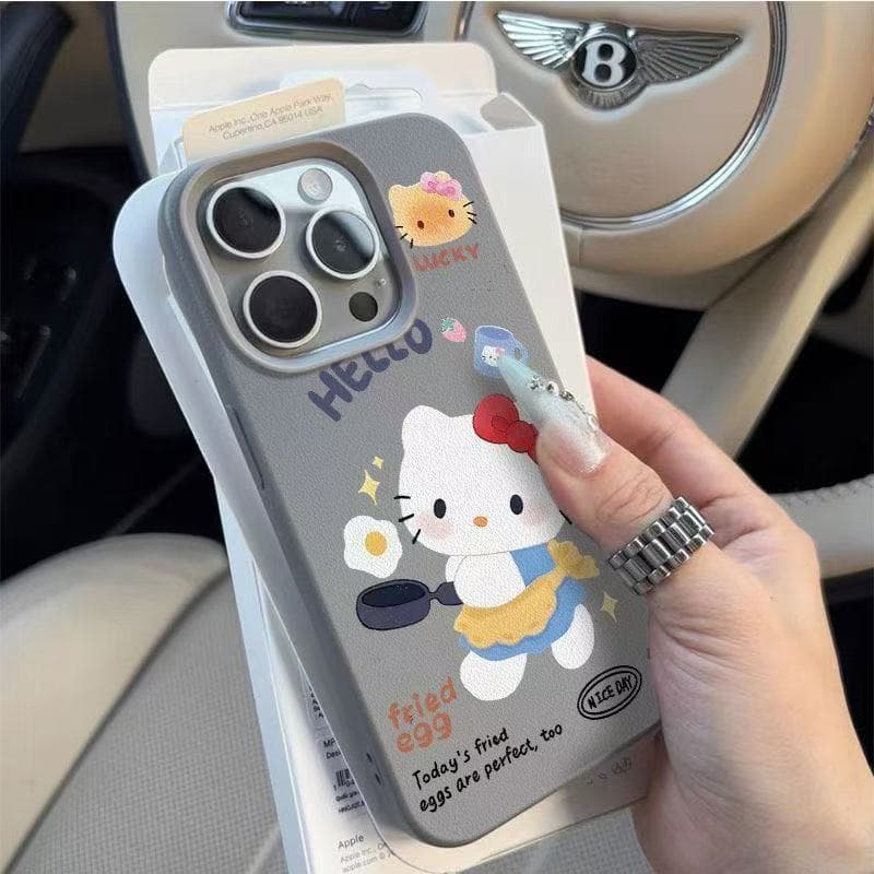 Leather pattern kitchen girl Katie is suitable for Apple 17promax mobile phone case iphone16 all-inclusive 15pro/14 soft