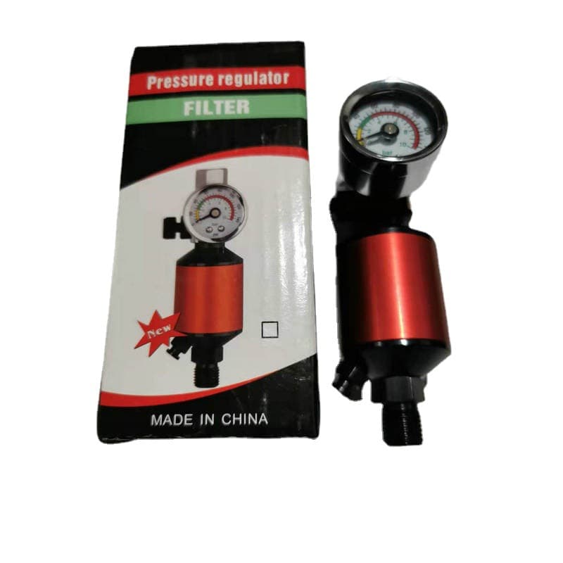 Paint Spray Gun Pressure Regulator Gauge, High-Pressure Quick-Connect Spray Gun Tail Pressure Gauge