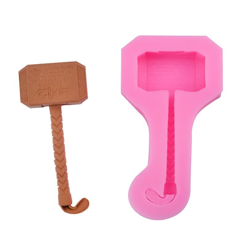 Thor's Hammer Silicone Mold Egg Decoration Chocolate Mold DIY Creative Clay Baking Polymer Clay Mold