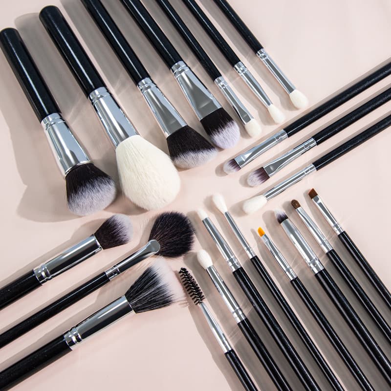 20-Piece Professional Makeup Brush Set Wool Eye Shadow Brush Fan-Shaped Highlight Brush Concealer Brush Makeup Tools Cross-Border Ready Stock