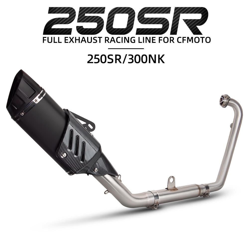 K10 Industrial Triangle Motorcycle Exhaust Pipe Modification for CFMoto NK250 250SR Stainless Steel Return Pressure Front Section