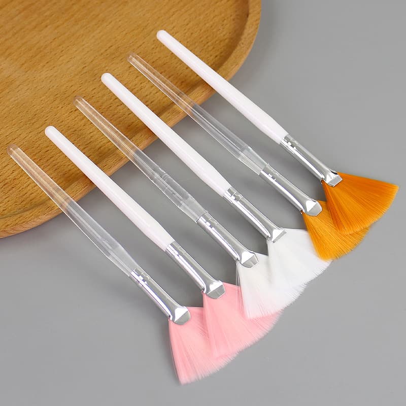 Beauty Tool Fan Brush Acid Peeling Brush Makeup Brush Facial Mask Brush Essential Serum Brush Single Bag Wholesale Nylon Bristle