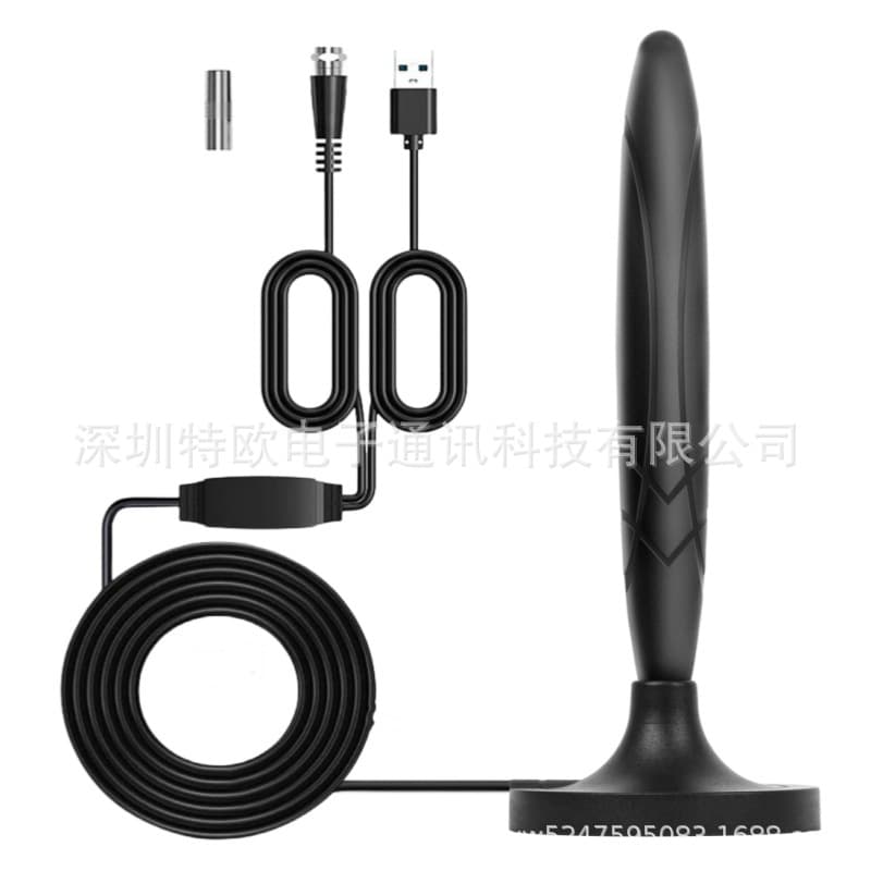 New magnetless vertical high-definition digital TV antenna, suitable for both indoor and outdoor use, terrestrial wave HDTV antenna, cross-border e-commerce.
