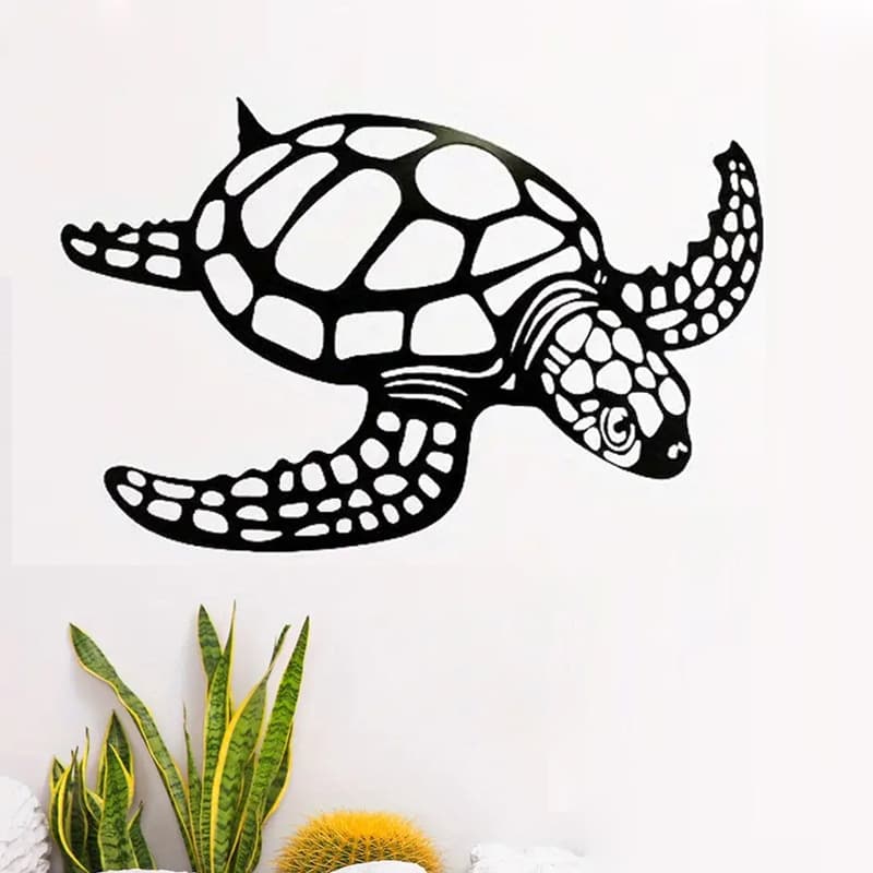 Cross-border Metal Art Turtle Wall Sticker Creative Home Wall Decoration Hanging Craft Wall Decor Wall Hanging