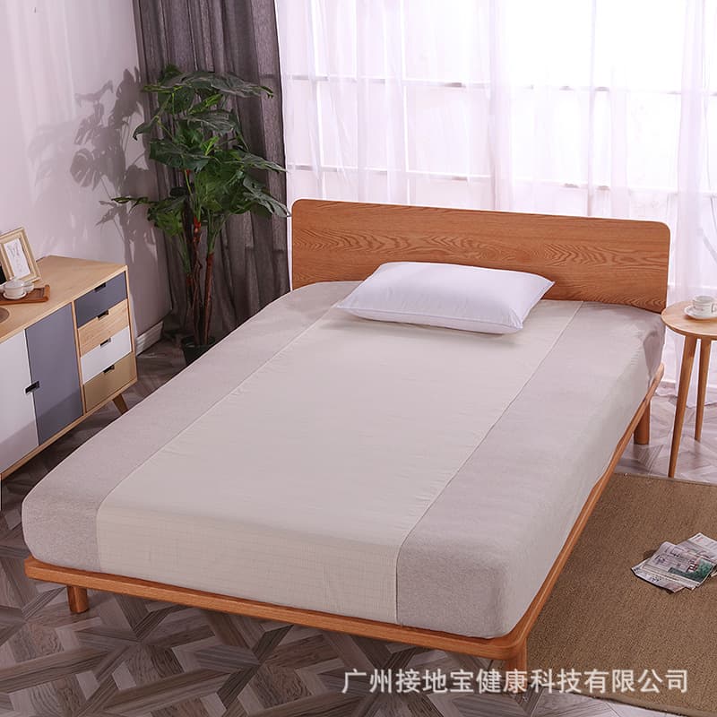 Earthing-friendly bed sheets, silver fiber conductive and anti-static bedding.