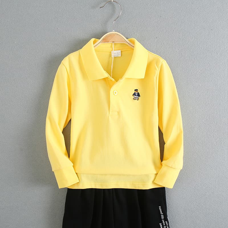 polo kids Children's Boys Long Sleeve Polo Shirt Spring Autumn New Arrival One Piece Can Ship Horse Polo Shirt bala
