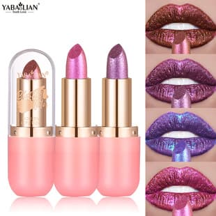 Chameleon Lipstick Cross-Border Amazon Best Seller YABAOLIAN Chameleon Colorful Lipstick Flash Diamond Lipstick