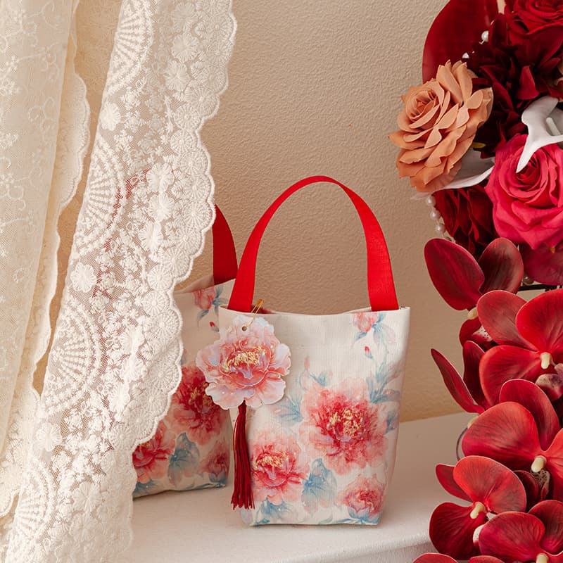 New Canvas Tote Bag Manufacturer Direct Sales, Wedding Exclusive Souvenir Gift Box Empty Cloth Bag, Suitable for Party Candy Bags
