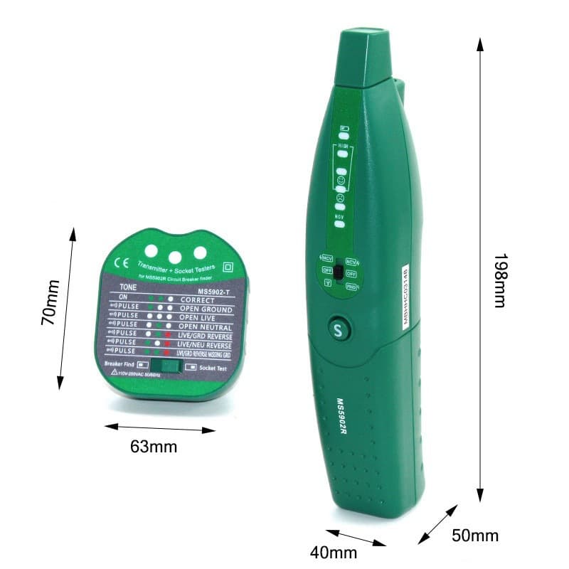MS5902R Multi-function Wall Detector 220V AC Hidden Wire Break Finder Circuit Breaker Socket Tester