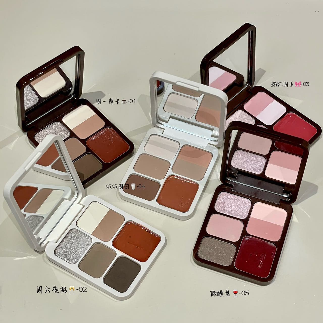 Herorange's All-In-One Makeup Palette with Low-Saturation Blush, Face Highlighter, Eyeshadow, and Contouring in One Convenient Package