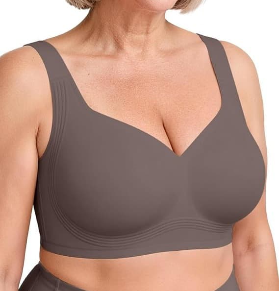Soft Support Full Bust Bra Women Seamless Thin Padded Wire-Free Comfortable Push Up Jelly Bra Plus Size