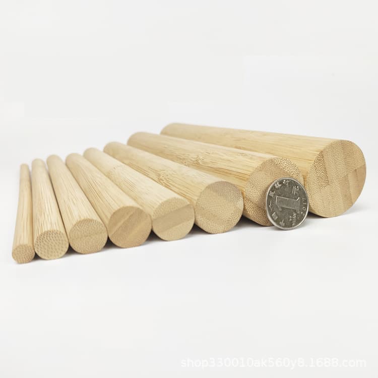 Bamboo Rods 5-80mm Bamboo Wood Sticks Round Bamboo Rods Manufacturer Bamboo Sticks Thick Bamboo Poles Carbonized Nan Bamboo Rolling Pins Wholesale
