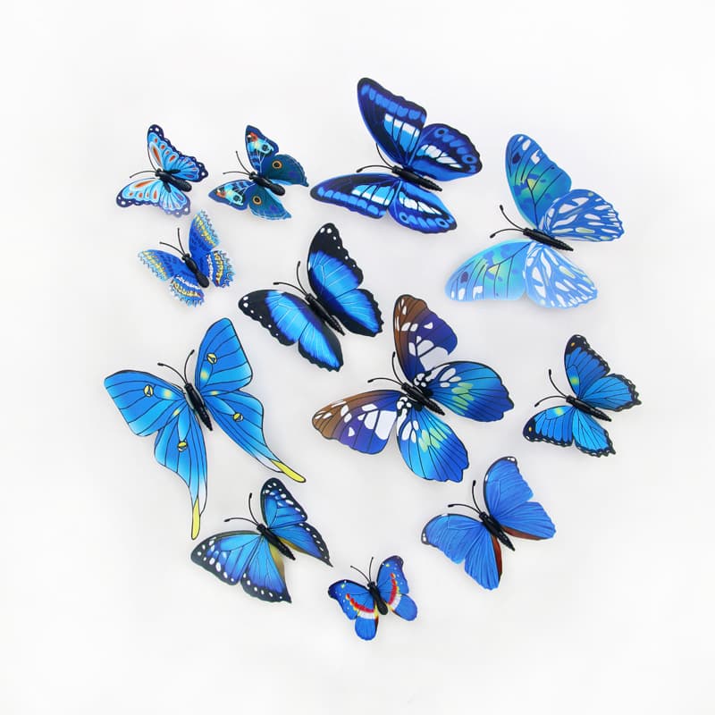 3D Realistic Butterfly Wall Sticker, Refrigerator Magnet, Home Decoration, Shopping Mall Background Decorative Craft, PVC Wall Sticker