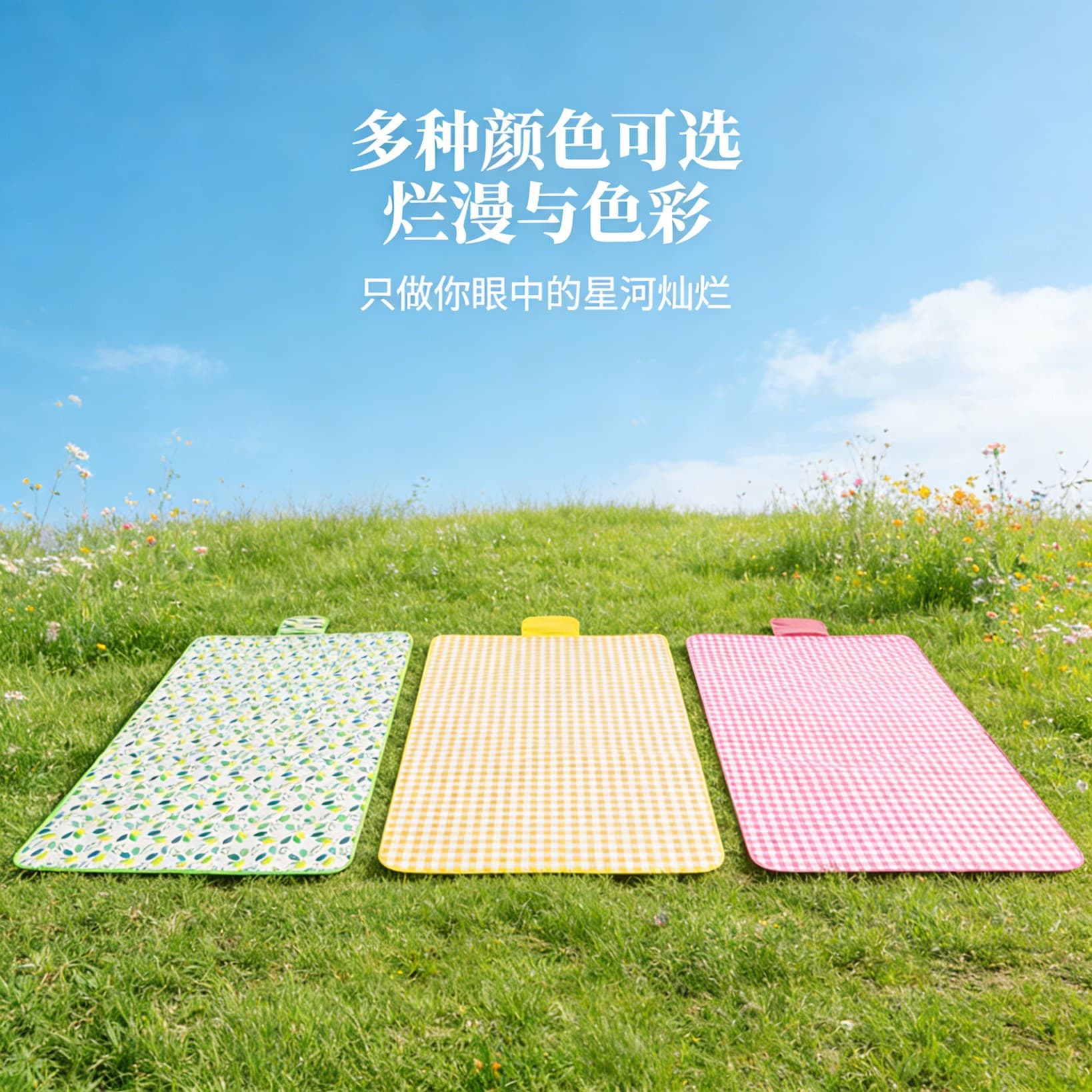 Spot Outdoor Waterproof and Moisture-Proof Picnic Mat Ins Wind Spring Outing Outdoor Camping Style Portable Picnic Mat Outing Picnic Cloth