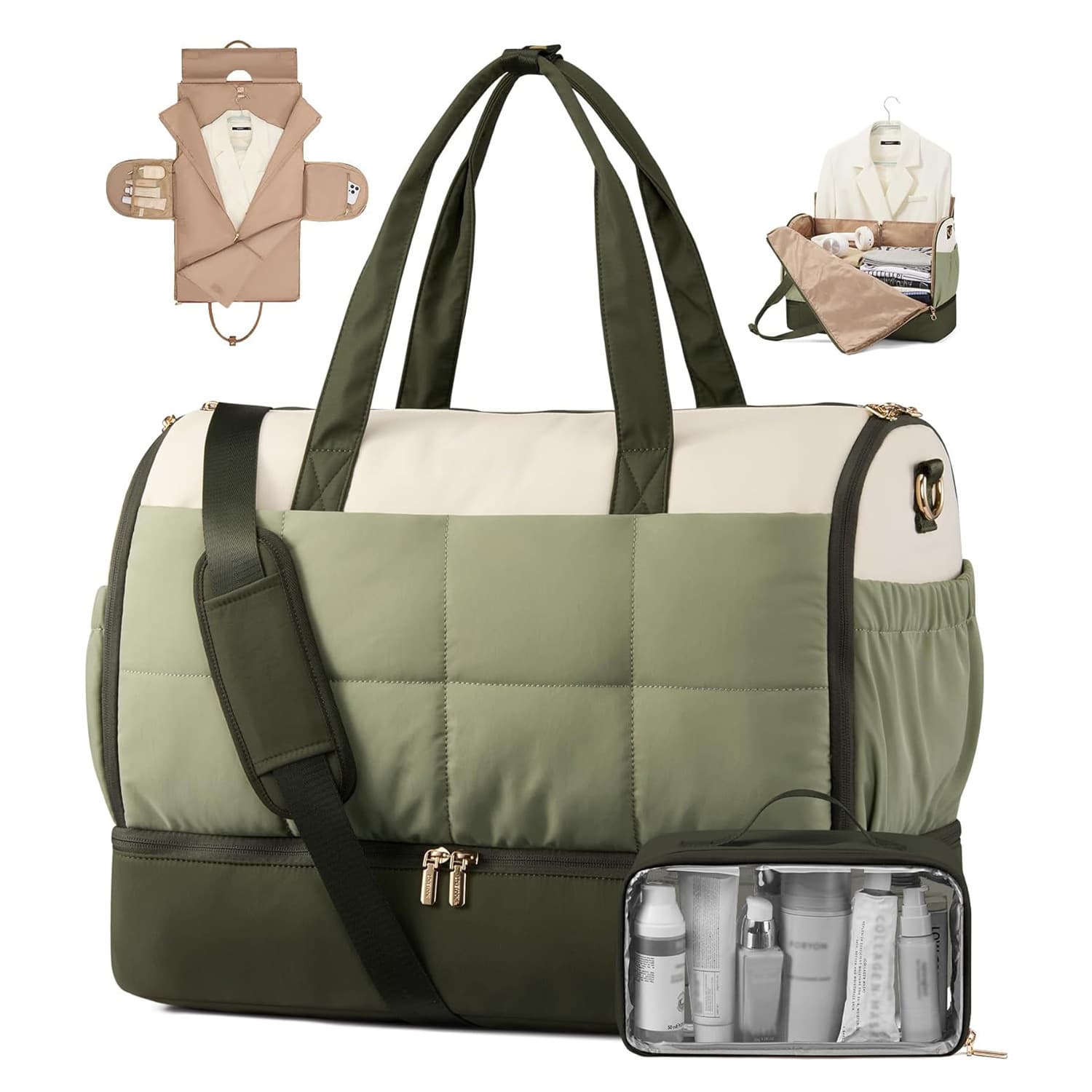 Factory casual folding shoulder travel bag portable dry and wet separation bag fitness sports bag room cotton suit business trip bag