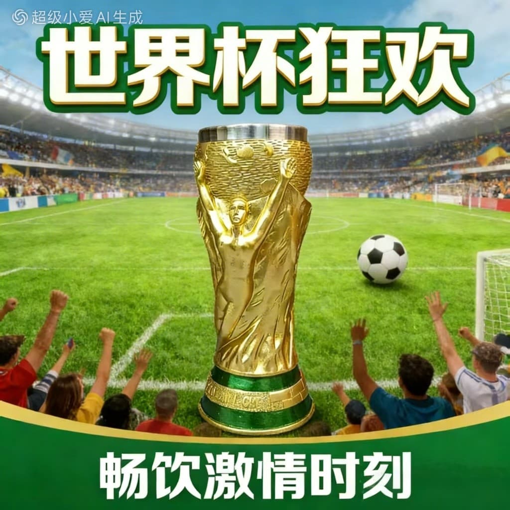 Cross-border Hot Product World Cup Shape Beer Mug 2026 USA-Canada-Mexico World Cup Hercules Mug