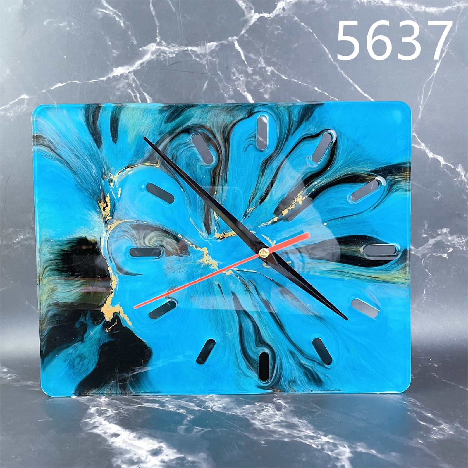 Square Dial Pendant Silicone Mold Entryway Wall Hanging Decoration Resin Clock Mold