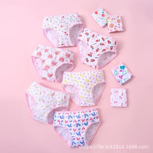 Cross-border 100% Cotton Children's Underwear for Girls, Toddler Briefs, Amazon Best Seller
