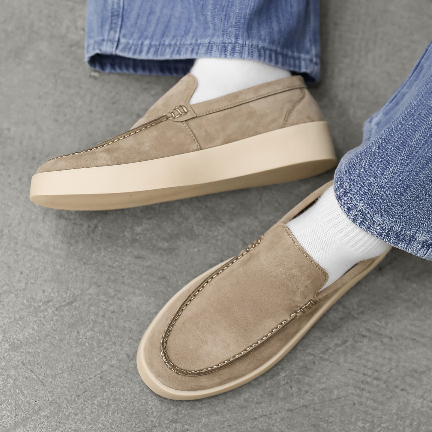 Comfortable retro slip-on slip-on shoes, light and relaxed, summer trendy bean shoes, old money style, versatile casual leather shoes