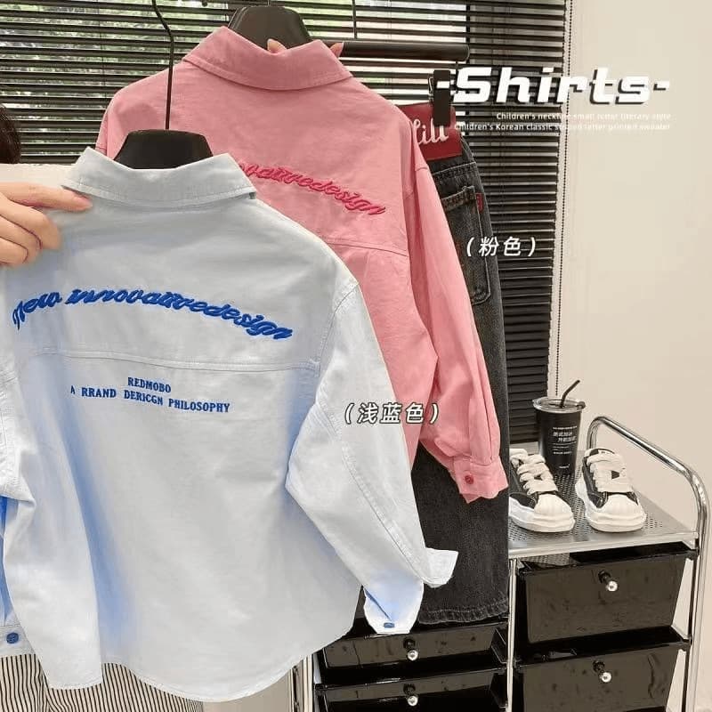 Autumn Children's Long Sleeve Shirt, Unisex Cool Stylish Top for Medium and Large Kids
