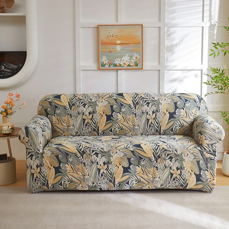 Elastic Sofa Cover Full Wrap Simple Modern All-Cover Anti-Slip Sofa Slipcover, Sofa Cloth, Four-Season Tight Fit Milk Silk Sofa