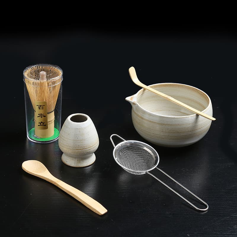 Japanese Bamboo Tea Whisk 100 Tines Matcha Whisk Holder Song Dynasty Tea Ceremony Gift Set Matcha Bowl