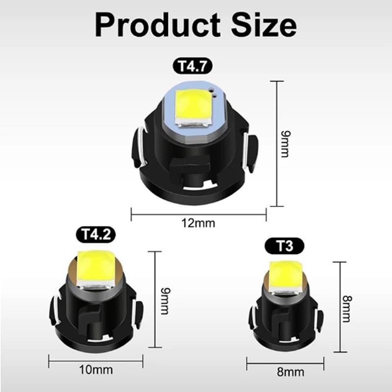 T3 instrument light T4.2 T4.7 1210 1SMD car led instrument light central control decorative light highlight display light