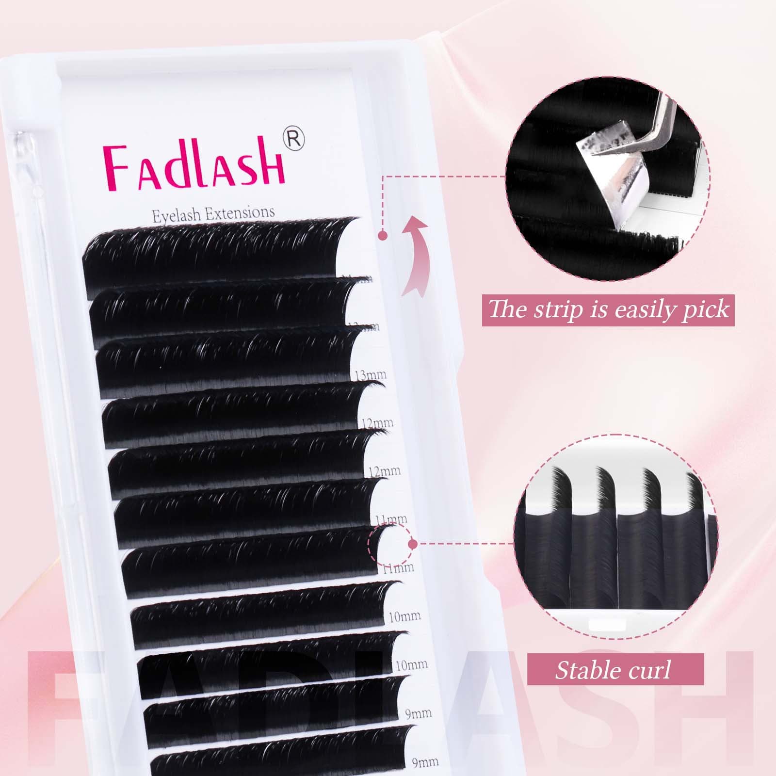 FADLASH Flowering Volume Eyelash Extensions BCD Curl Baby Doll Curl Barbie Curl Dense Non-Clumping False Lashes EASY FAN