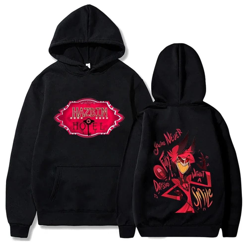 【Cross-border EU Size】Hoodie Y2k Men Women Hazbin Hotel Anime Clothes
