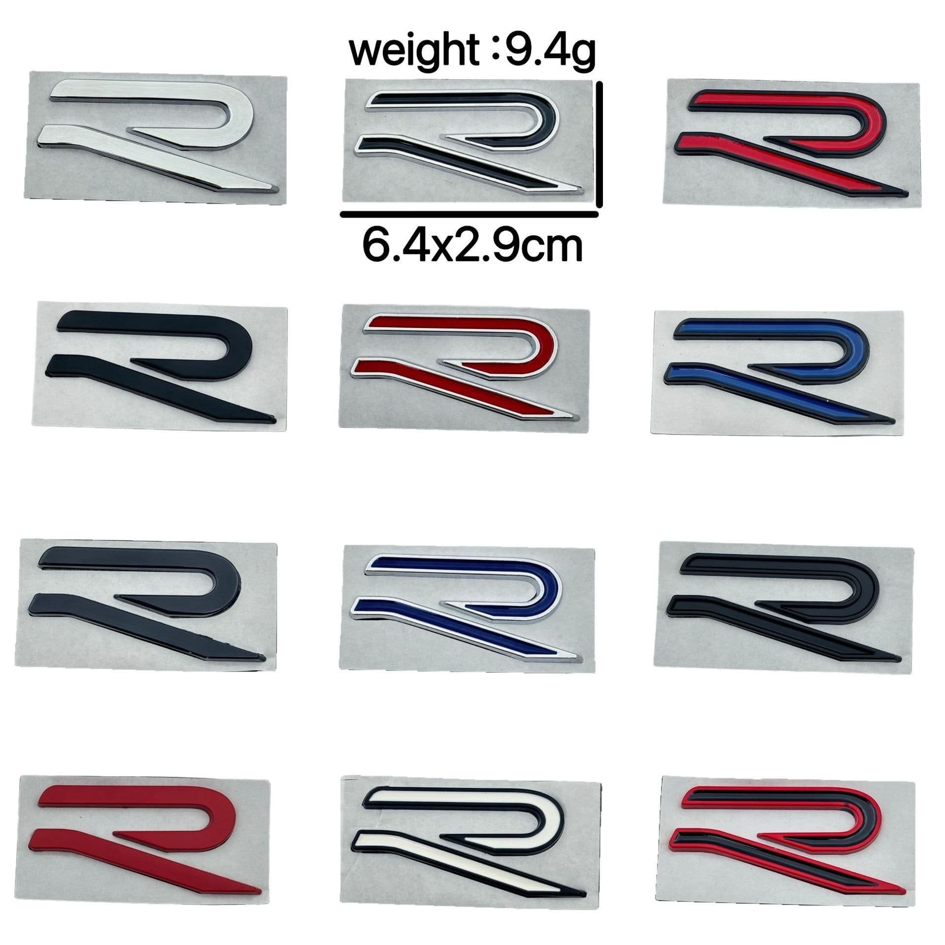 Custom Black Warrior GTI Badge for Golf 8 R Logo Rear Emblem Black Lettering
