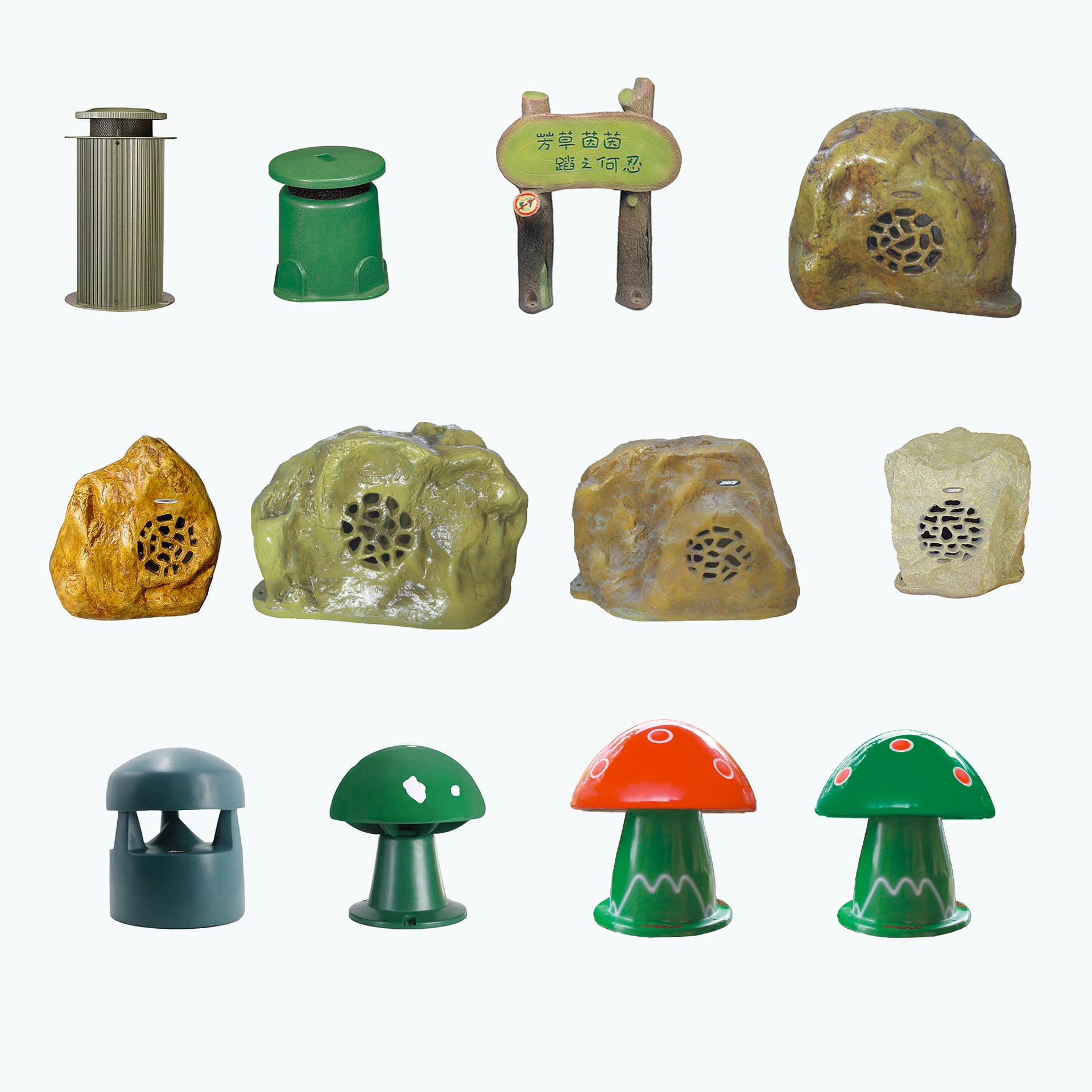 ABK Grass Speaker Outdoor Park Audio Waterproof Speaker WS677 WS675 WS662 Oubike Imitation Stone