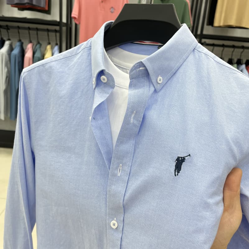 100% Cotton Long Sleeve Men's Shirt 2026 Spring New Business Casual Turn-down Collar Fashion Brand Premium Dress Shirt