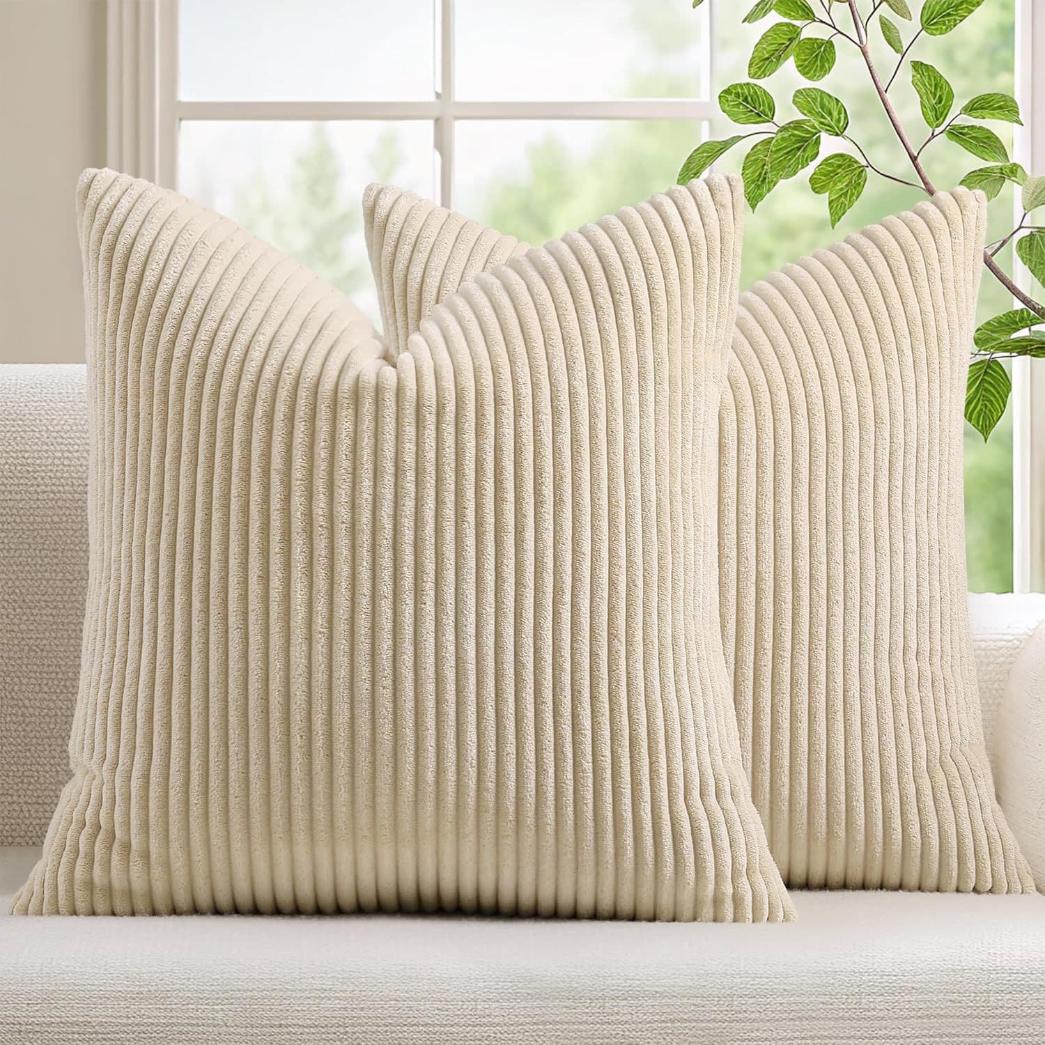 Amazon Cross-border Nordic Style Solid Simple Sofa Bed Corduroy Throw Pillow Cushion Cover