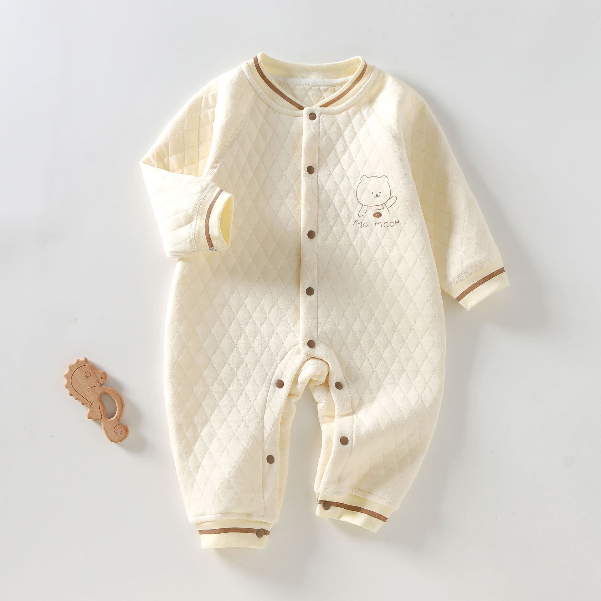 Infant Clothing Baby Base Layer Baby Romper Class A Warm Pajamas Anyang Children's Wear Autumn/Winter New Style Romper