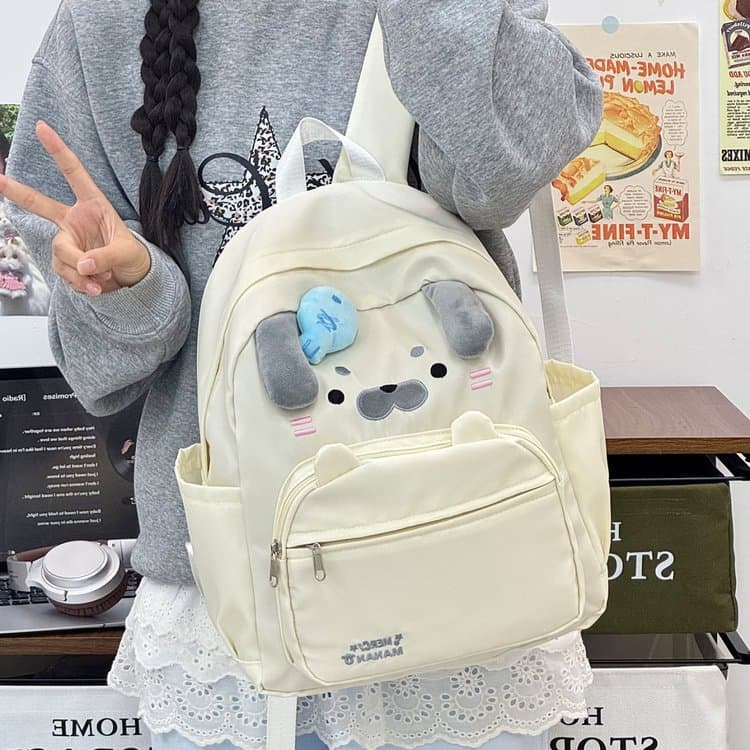 New Girl Cartoon Large Capacity School Bag Backpack Junior High School College Student Commuting Cute Puppy Versatile Backpack
